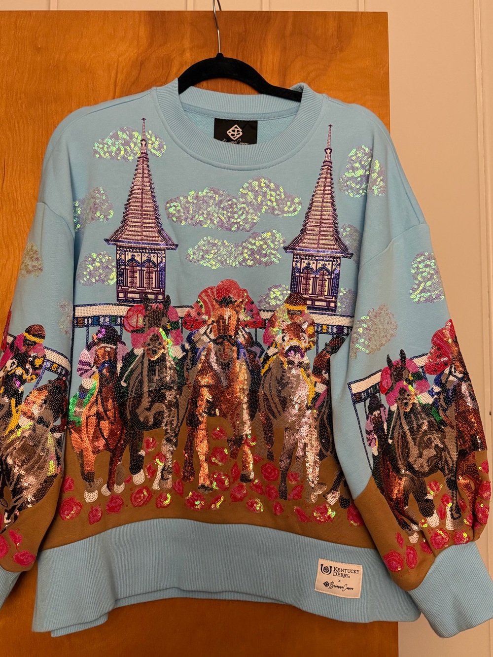 Brianna Cannon EUC KENTUCKY DERBY SWEATSHIRT, M SIZE MEDIUM